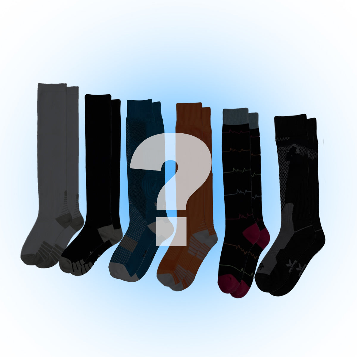 6-Pack Mystery Compression Sock Bundle