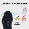 Ortho Stretch Cushion Shoes - Black White