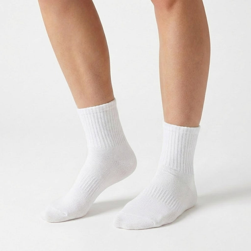3-Pack Cushioned Socks (White)